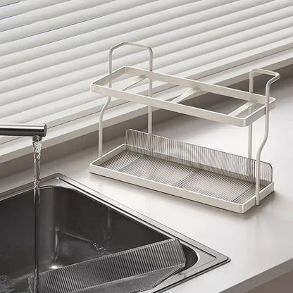 2 Tier Shelf Kitchen Storage Rack Organizer for Home and Countertop Organization