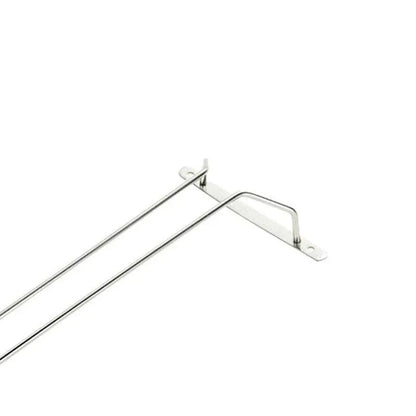 Under Cabinet Wine Glass Holder Rack 1PC Steel Hanging Cup Storage Bar Shelf
