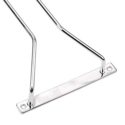 Under Cabinet Wine Glass Holder Rack 1PC Steel Hanging Cup Storage Bar Shelf