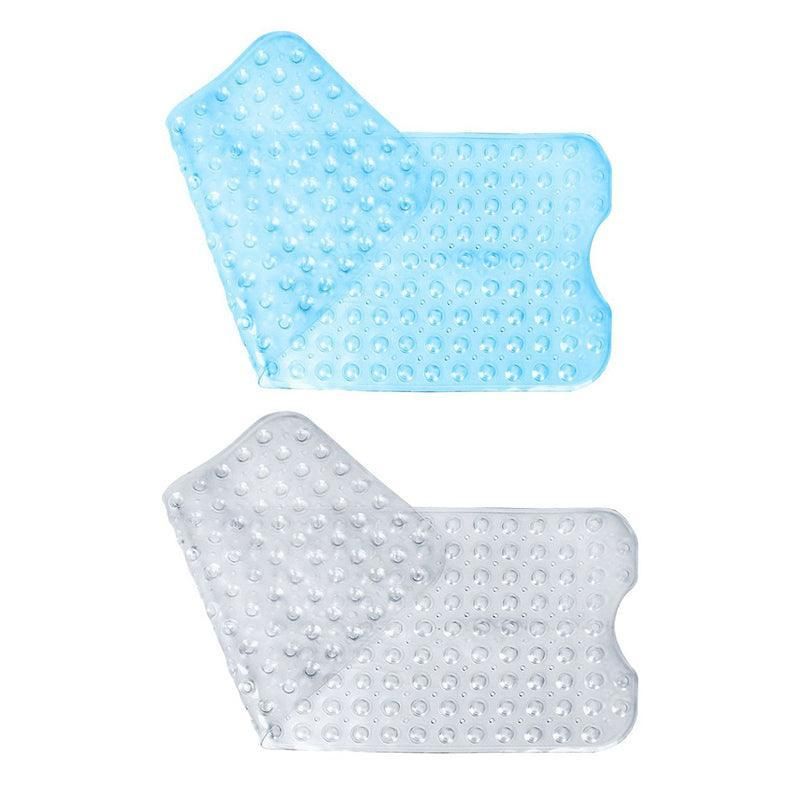 Non Slip Shower Mat for Bathtub Floor with Suction Cups 100x40cm - Blue