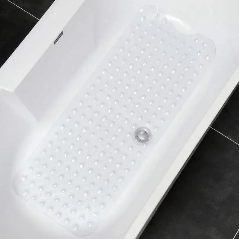 Non Slip Shower Mat for Bathtub Floor with Suction Cups 100x40cm - Blue