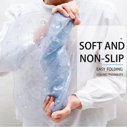 Non Slip Shower Mat for Bathtub Floor with Suction Cups 100x40cm - Blue