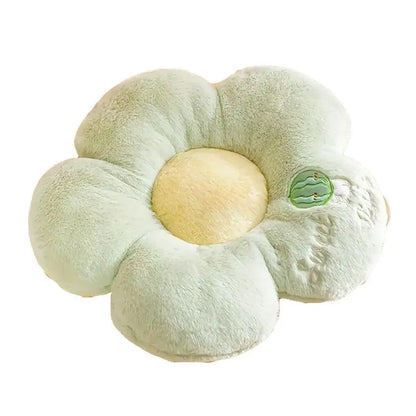 Cute Sunflower Floor Cushion Soft Chair Pad Summer Office Student Seat Pillow - Green