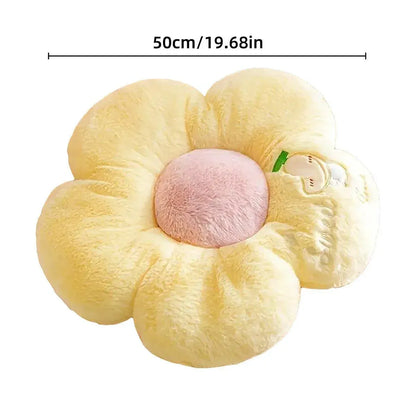 Cute Sunflower Floor Cushion Soft Chair Pad Summer Office Student Seat Pillow - Green