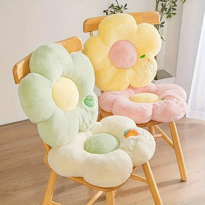 Cute Sunflower Floor Cushion Soft Chair Pad Summer Office Student Seat Pillow - Green