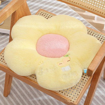Cute Sunflower Floor Cushion Soft Chair Pad Summer Office Student Seat Pillow - Green