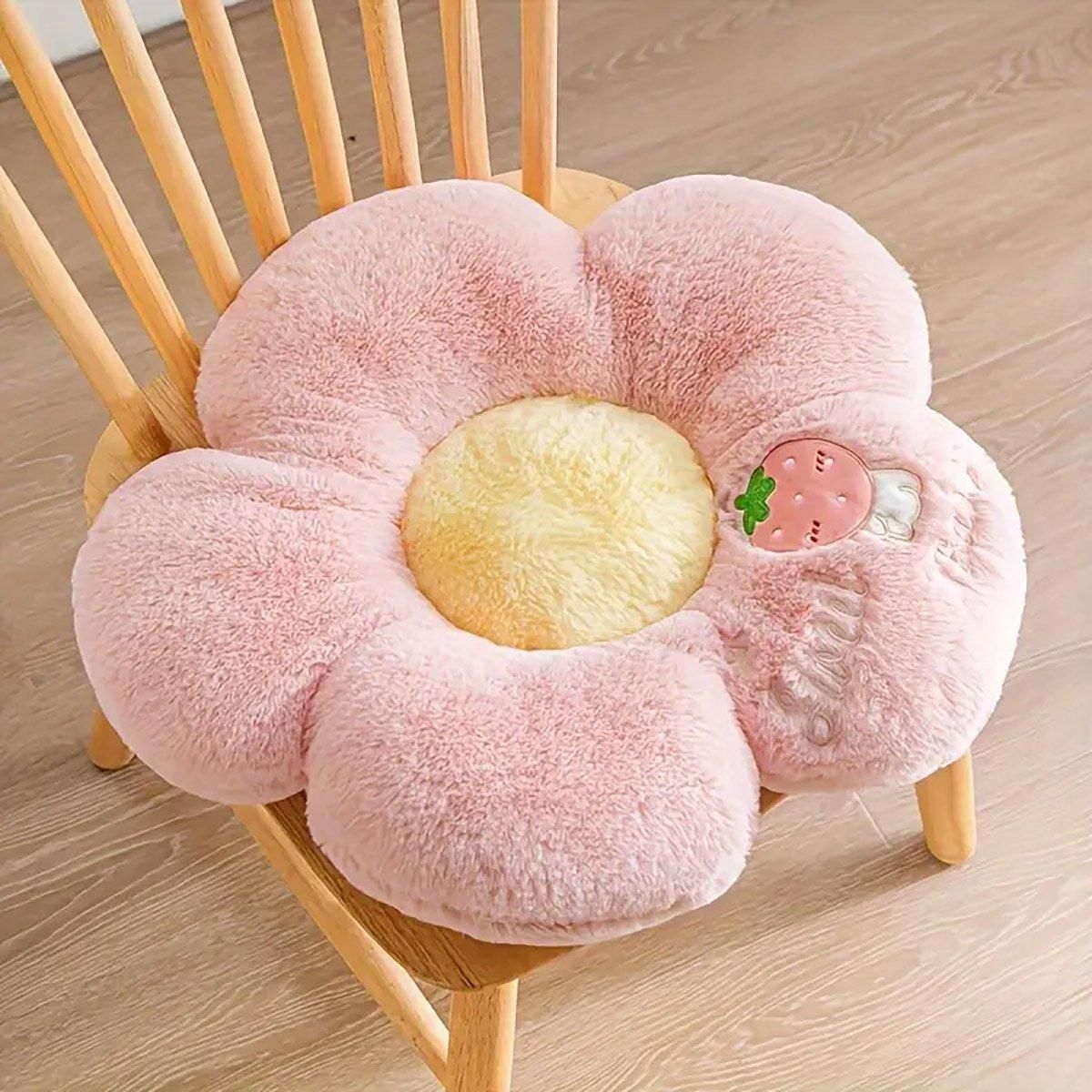 Cute Sunflower Floor Cushion Soft Chair Pad Summer Office Student Seat Pillow - Green