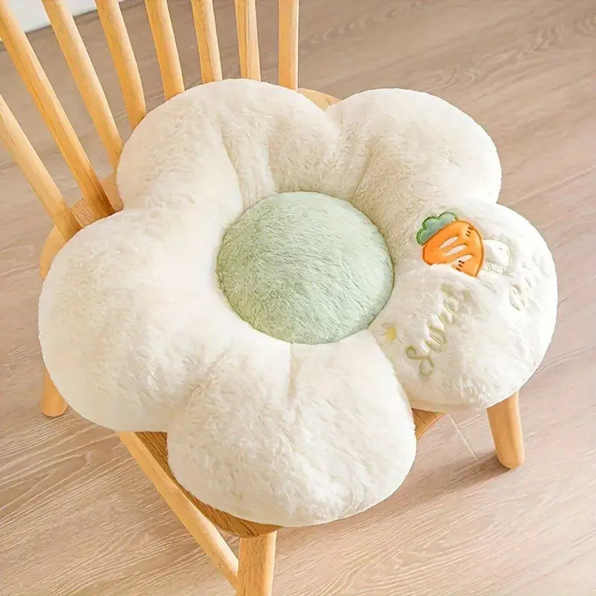 Cute Sunflower Floor Cushion Soft Chair Pad Summer Office Student Seat Pillow - Green