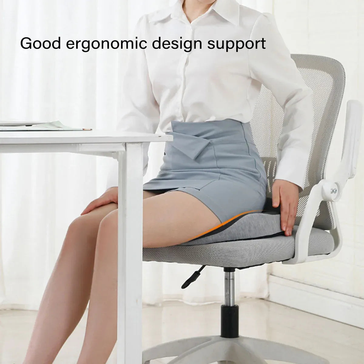Memory Foam Seat Cushion Breathable Comfort Pad for Office Chair