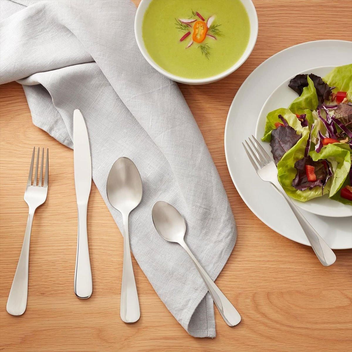 20/40pcs Stainless Steel Cutlery Set Knife Fork Spoon Western Hotel Tableware - Golden-20pcs