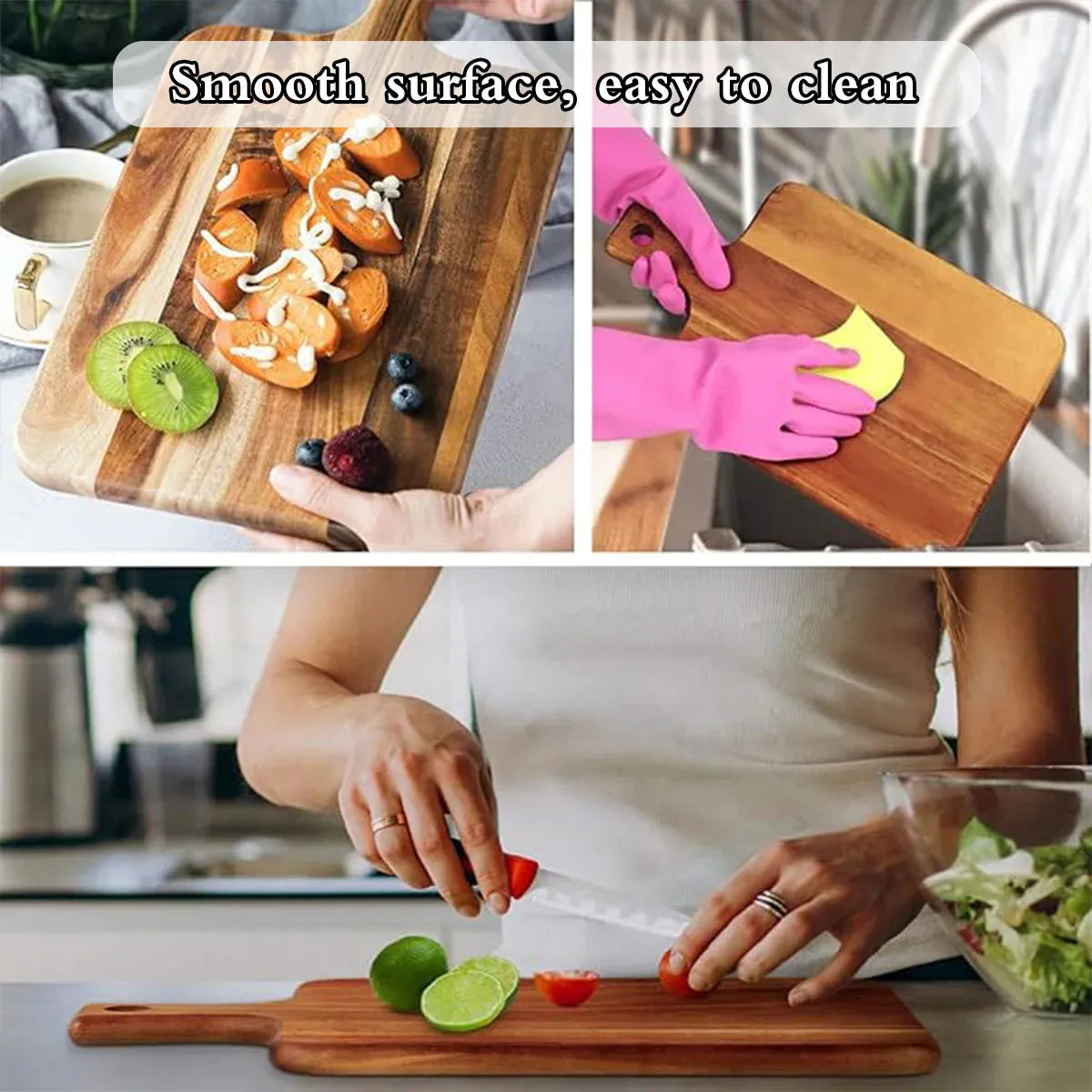 Wooden Cutting Board Solid Wood Chopping Board Pizza Steak Kitchen Serving Tray