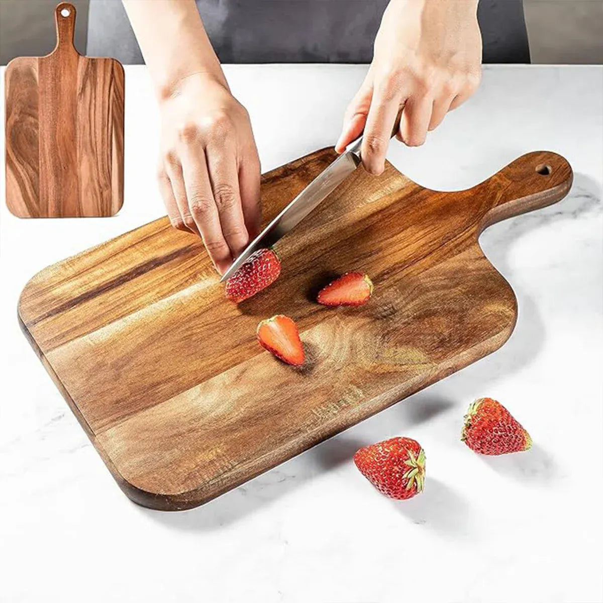 Wooden Cutting Board Solid Wood Chopping Board Pizza Steak Kitchen Serving Tray