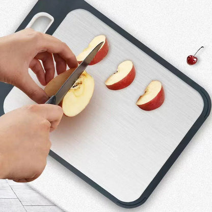 304 Stainless Steel Cutting Board Double-Sided Chopping Boards Kitchen Camping