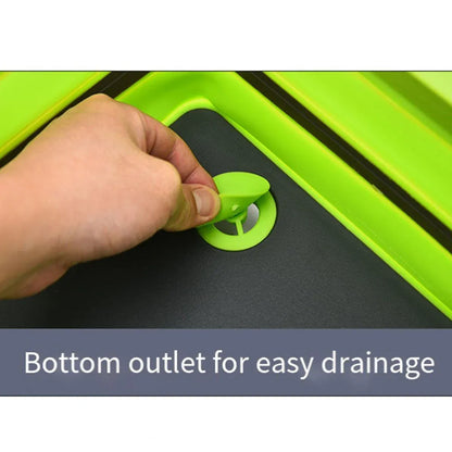 Multifunctional Plastic Sink Cutting Board Foldable Draining Basket Outdoor Dish - White