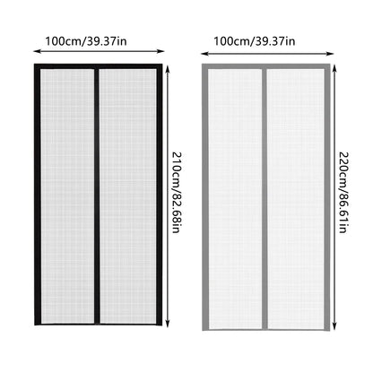 Self-Sealing Door Curtain Insect Proof Durable Mesh Screen for Home Kitchen Use - Grey