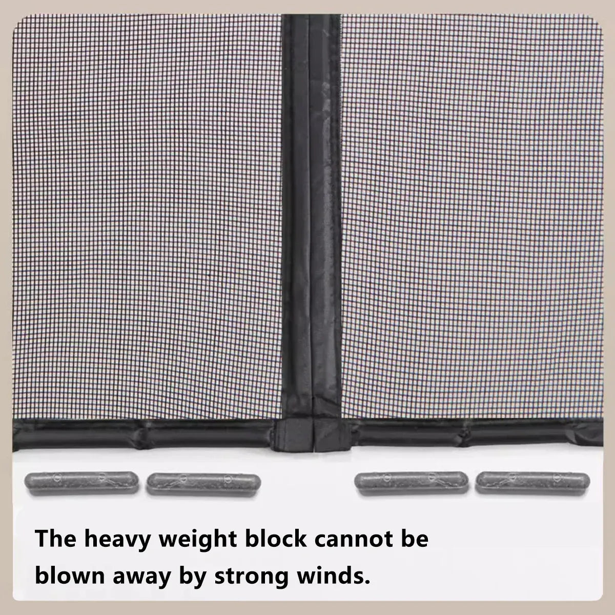 Self-Sealing Door Curtain Insect Proof Durable Mesh Screen for Home Kitchen Use - Grey