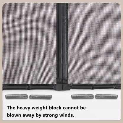 Self-Sealing Door Curtain Insect Proof Durable Mesh Screen for Home Kitchen Use - Grey