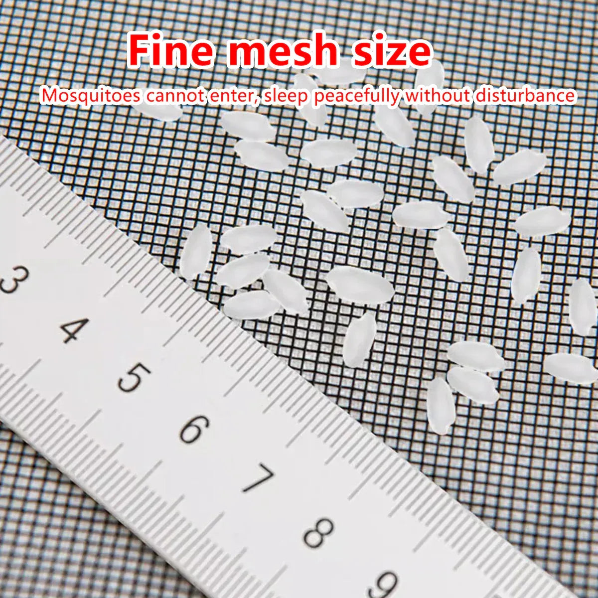 Self-Sealing Door Curtain Insect Proof Durable Mesh Screen for Home Kitchen Use - Grey