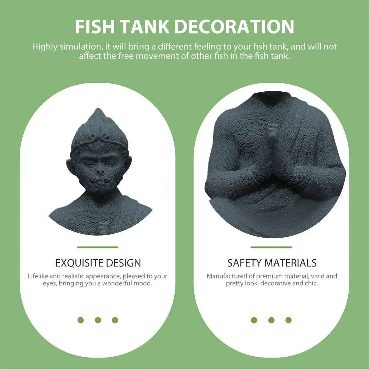 Sun Wukong Resin Figurine Aquarium Tank Ornament Decor