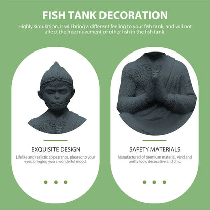 Sun Wukong Resin Figurine Aquarium Tank Ornament Decor