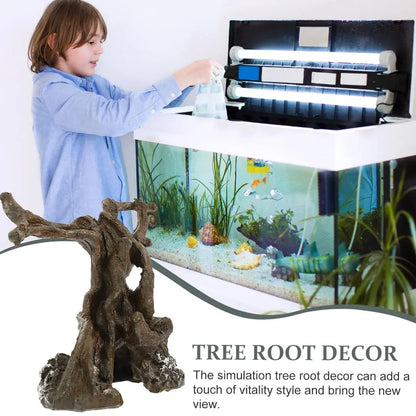 Aquarium Decor Artificial Resin Driftwood Craft Realistic Fish Tank Ornament