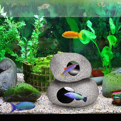 Clay Pot Aquarium Decoration Shrimp House Cichlid Breeding Tank Fish Nest - Nine Holes