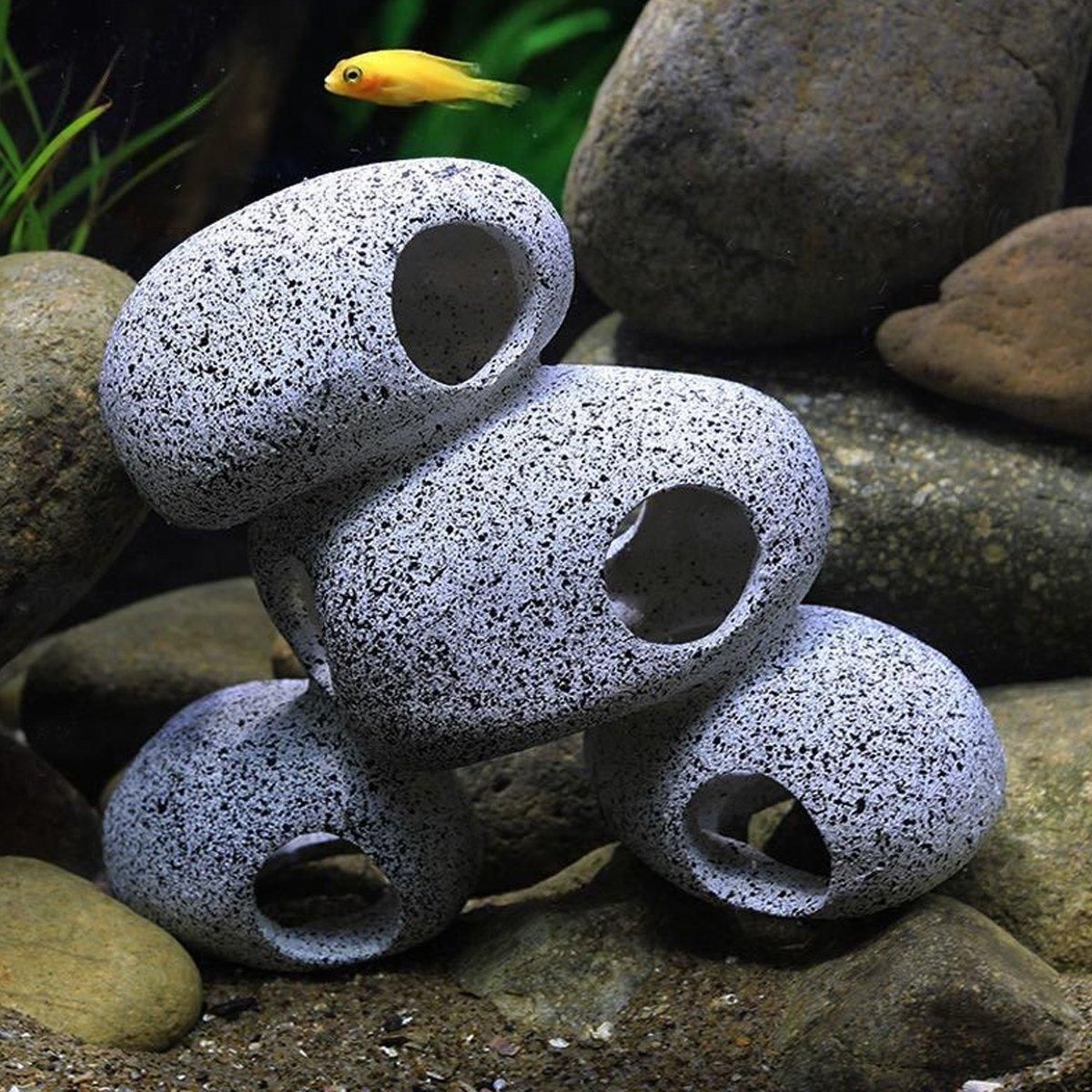 Clay Pot Aquarium Decoration Shrimp House Cichlid Breeding Tank Fish Nest - Nine Holes