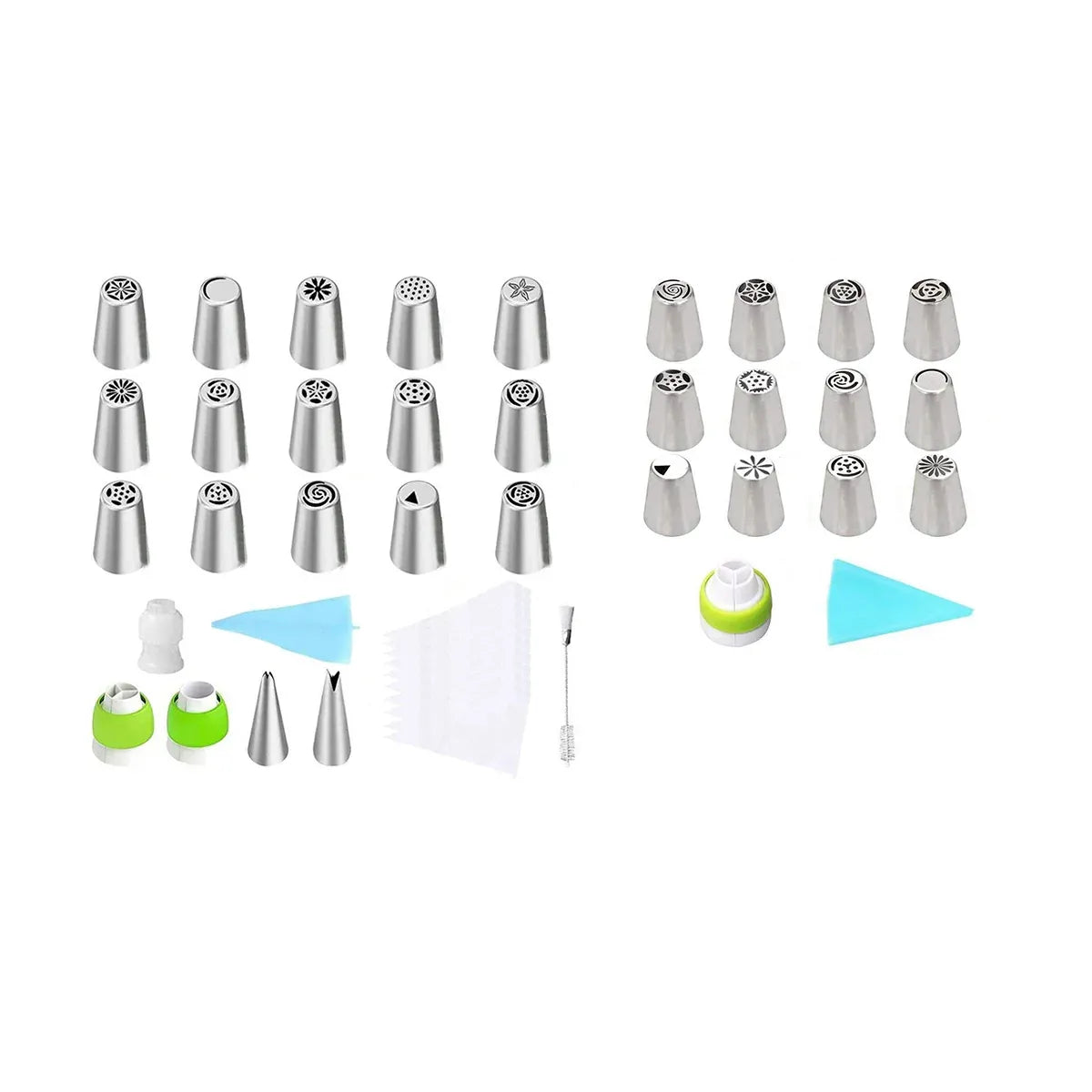 Russian Piping Tips Cake Decorating Set - 14 or 32 PCS Stainless Steel Nozzles - 14PCS