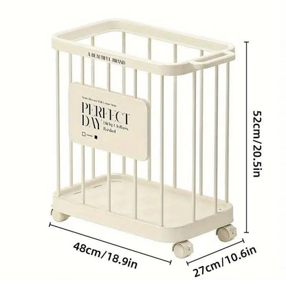 Removable Laundry Basket Clothes Organizer Household Storage Bin with Shelving