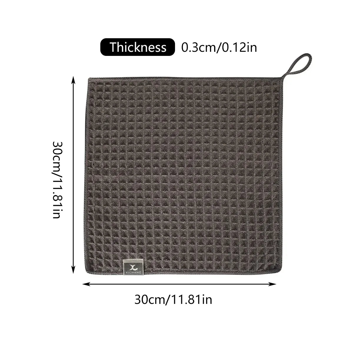 5PCS Waffle Cleaning Cloth Coffee Machine Bar Towel Dish Rag Absorbent - Blue