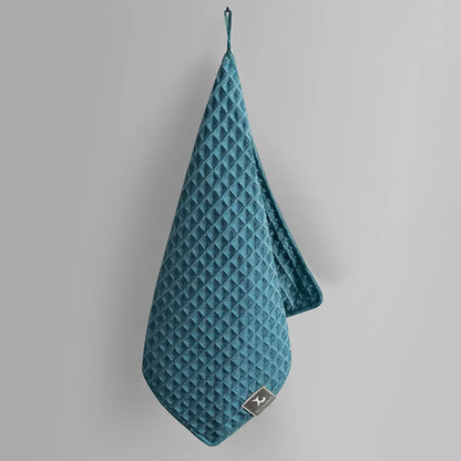 5PCS Waffle Cleaning Cloth Coffee Machine Bar Towel Dish Rag Absorbent - Blue