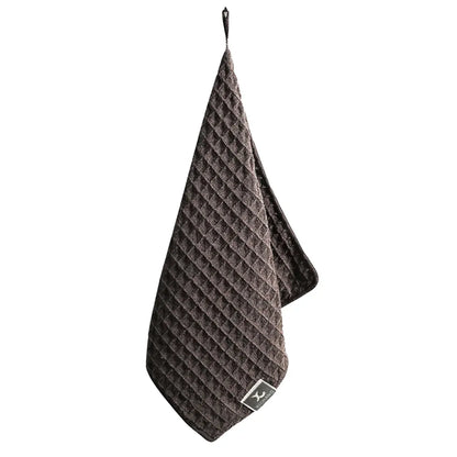 5PCS Waffle Cleaning Cloth Coffee Machine Bar Towel Dish Rag Absorbent - Coffee