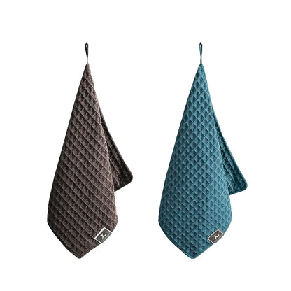 5PCS Waffle Cleaning Cloth Coffee Machine Bar Towel Dish Rag Absorbent - Coffee