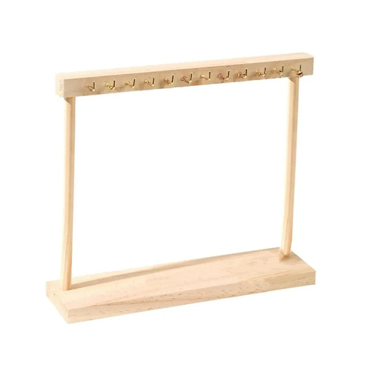 Solid Wood Necklace Jewelry Display Racks for Home Store Showcase Storage - 12 hooks