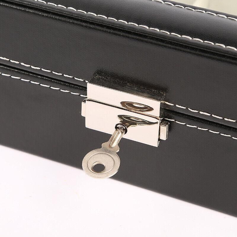 12Grids Leather Watch Jewelry Display Storage Holder Case Box