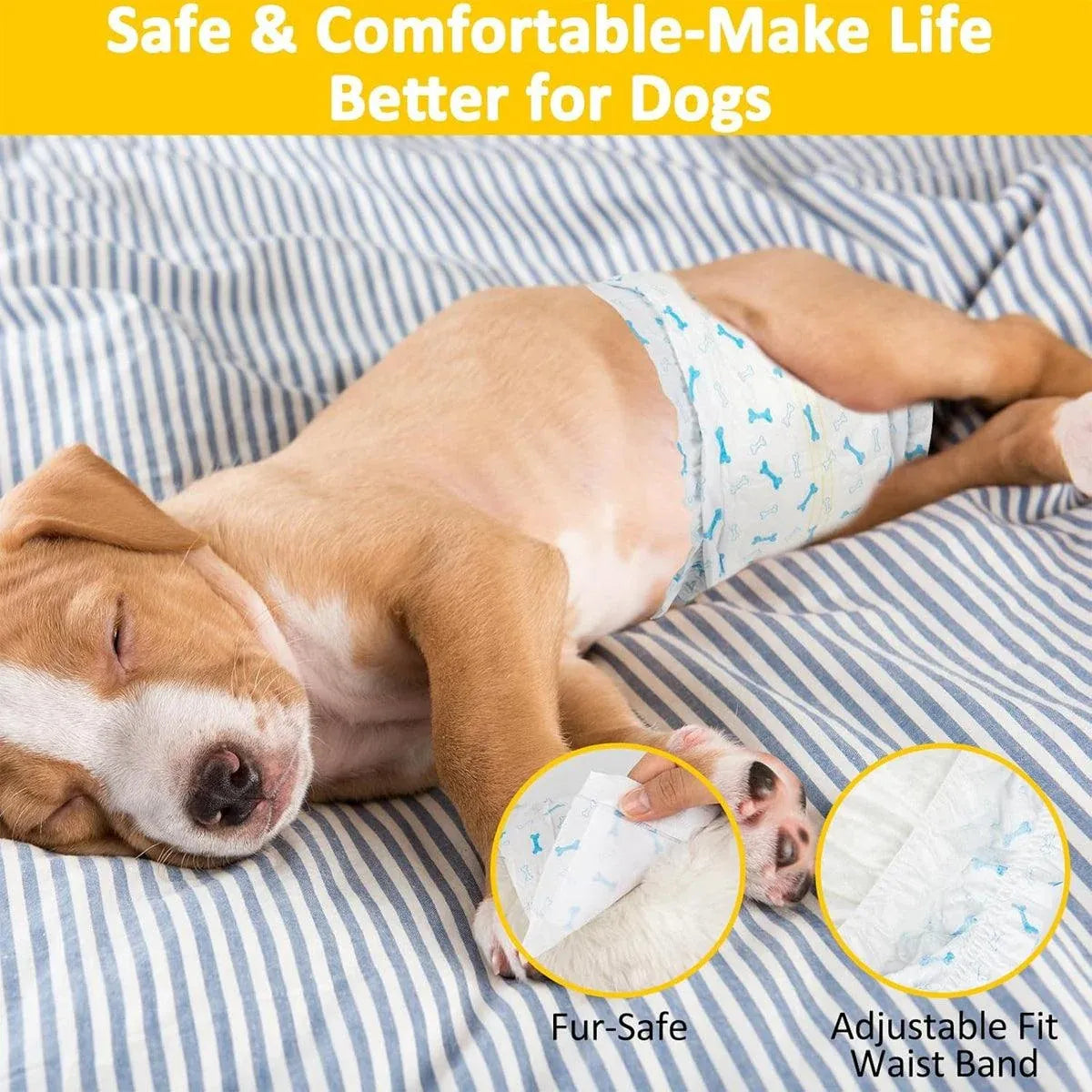Male Dog Diapers Physiological Pants for Dogs Leakproof Diaper Pants Male Pets - XS-14PCS
