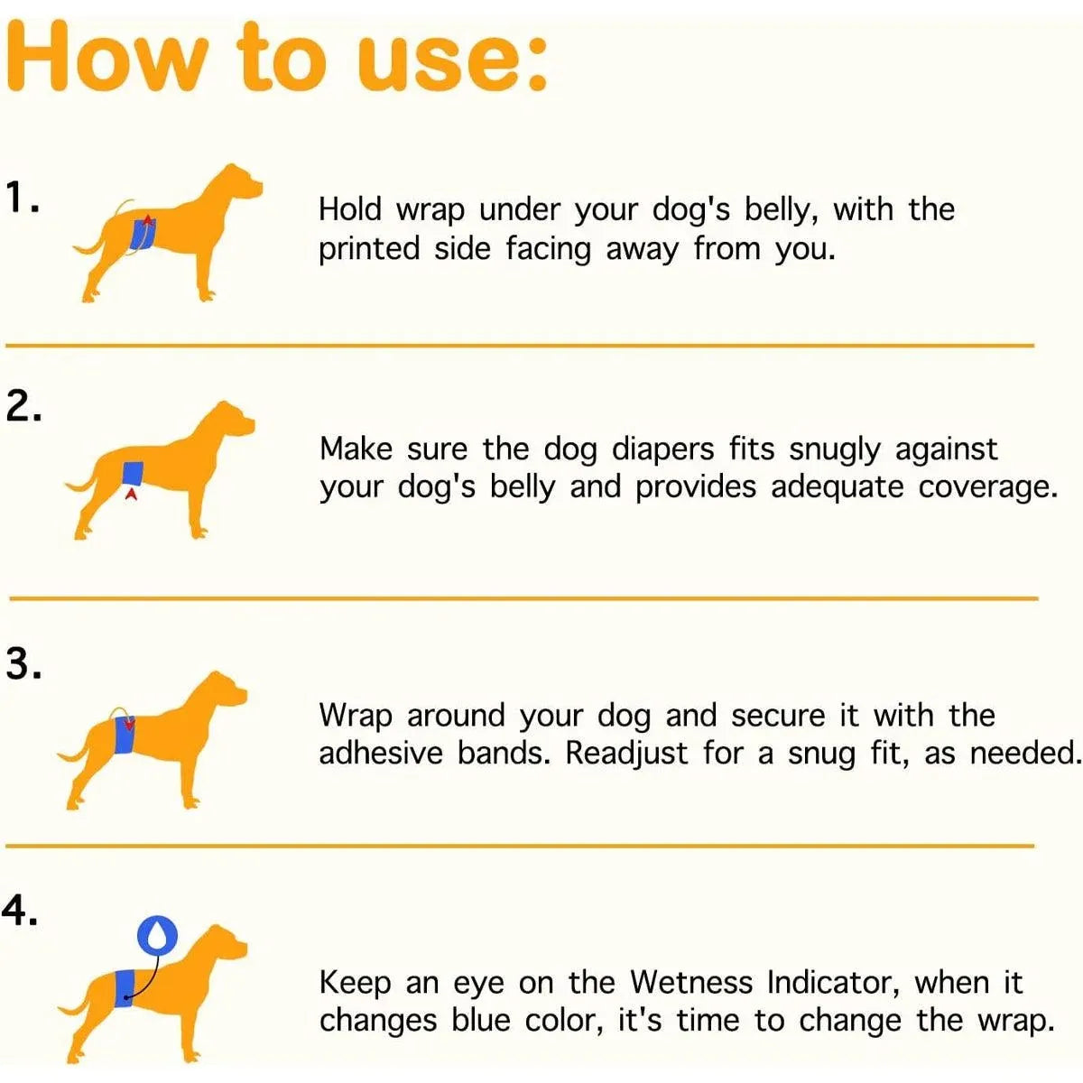 Male Dog Diapers Physiological Pants for Dogs Leakproof Diaper Pants Male Pets - XS-14PCS