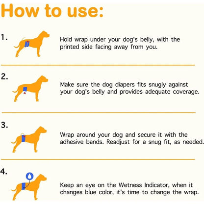 Male Dog Diapers Physiological Pants for Dogs Leakproof Diaper Pants Male Pets - XS-14PCS