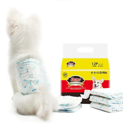 Male Dog Diapers Physiological Pants for Dogs Leakproof Diaper Pants Male Pets - XS-14PCS