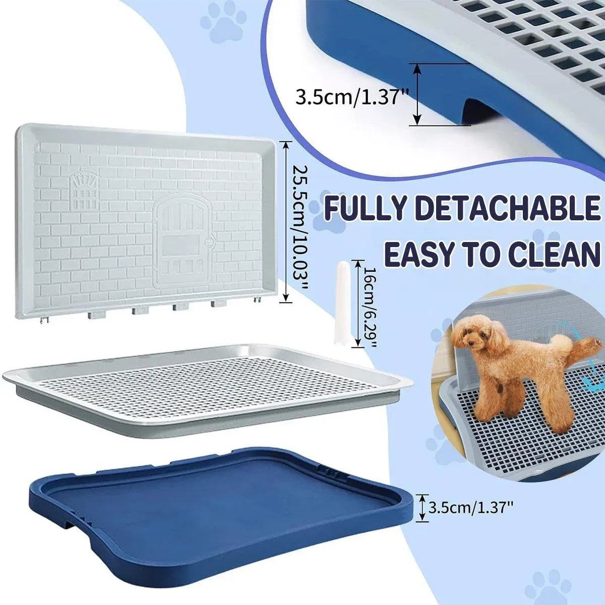 Pet Potty Training Pad Small And Medium-sized Dog Toilet Urinal Pee Tray - Black