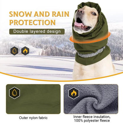 Winter Dog Head Cover Dog Scarf Set Cold Proof Warm Soft for Dogs Outdoor Use - S