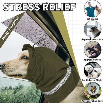 Winter Dog Head Cover Dog Scarf Set Cold Proof Warm Soft for Dogs Outdoor Use - S
