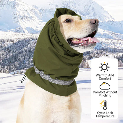 Winter Dog Head Cover Dog Scarf Set Cold Proof Warm Soft for Dogs Outdoor Use - S