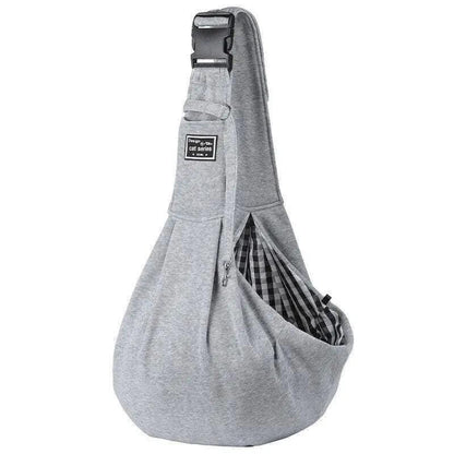 Portable Pet Sling Carrier Shoulder Bag for Small Dogs and Cats Travel Outdoor - Grey
