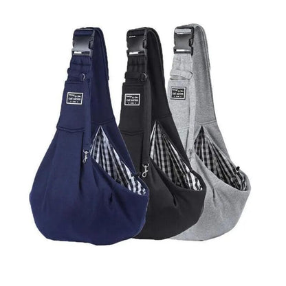 Portable Pet Sling Carrier Shoulder Bag for Small Dogs and Cats Travel Outdoor - Blue