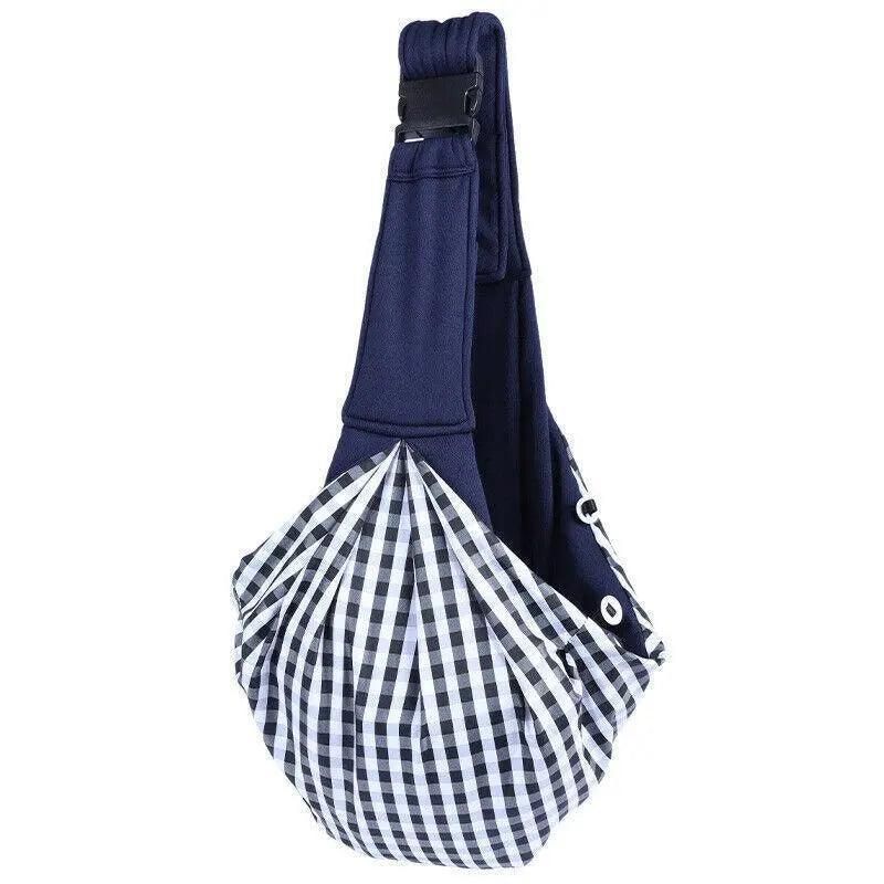 Portable Pet Sling Carrier Shoulder Bag for Small Dogs and Cats Travel Outdoor - Blue