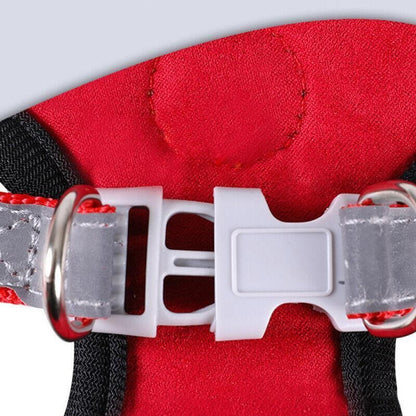Dog Harness Cat Lead Puppy Leash Vest Mesh Breathe Adjustable Braces Small Pet Orange - M