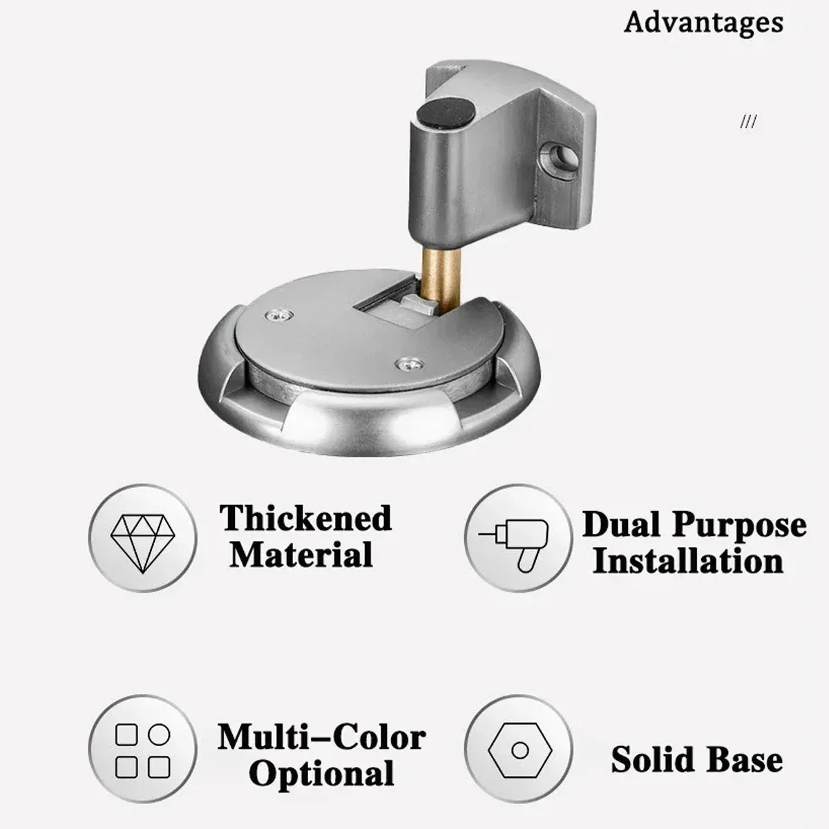 Push Lock Door Stop Floor Mounted Mechanical Door Holder Zinc Alloy - Bronze