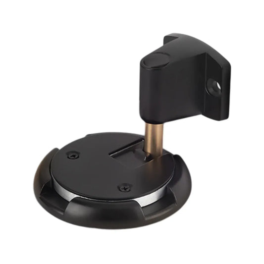 Push Lock Door Stop Floor Mounted Mechanical Door Holder Zinc Alloy - Black
