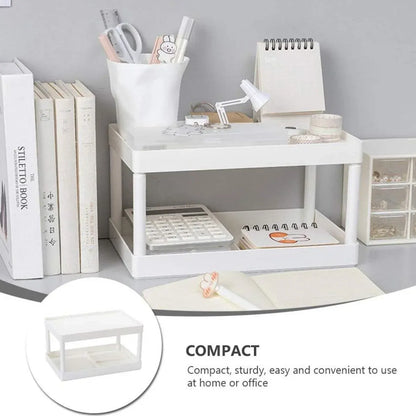2pcs Desk Organizer Storage Rack Display Shelf for Cosmetic Sundries Files